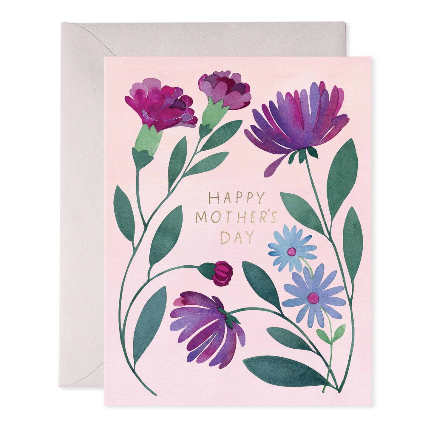 Purple Floral Mother's Day Greeting Card