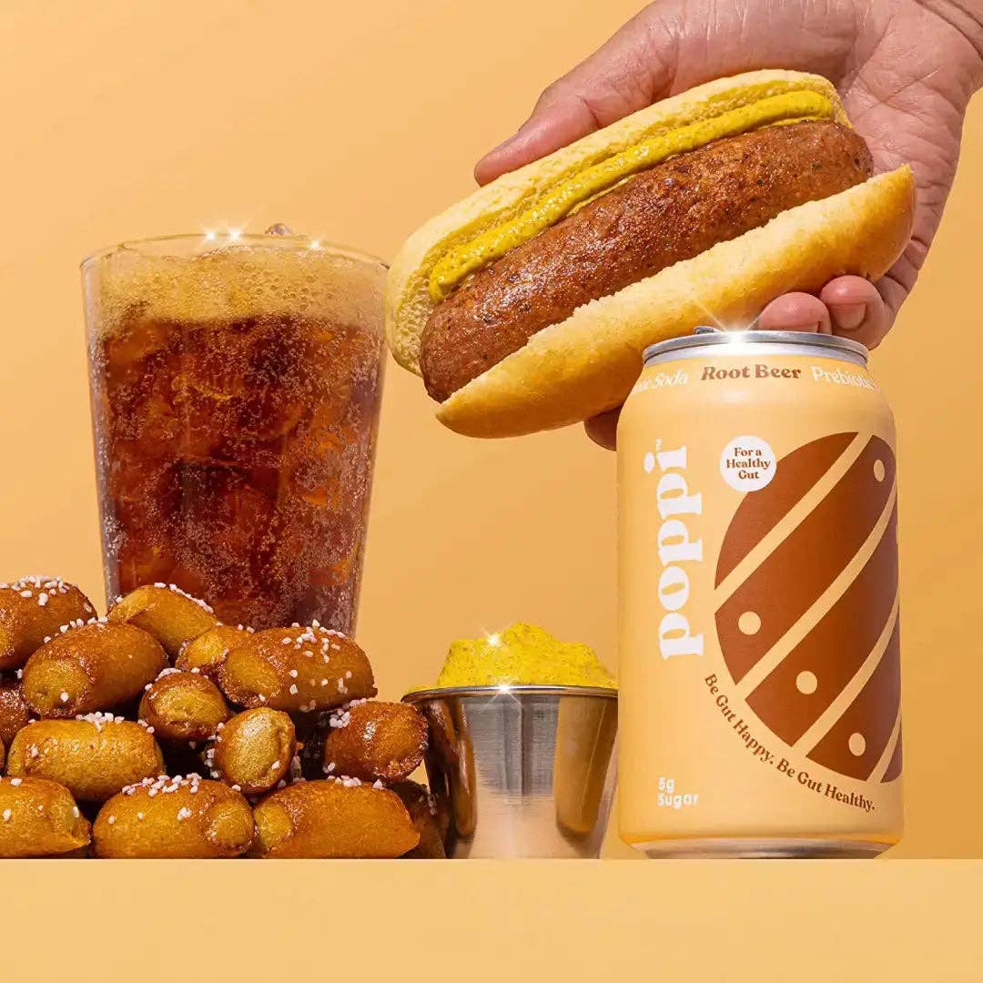 POPPI Sparkling Prebiotic Root Beer Soda