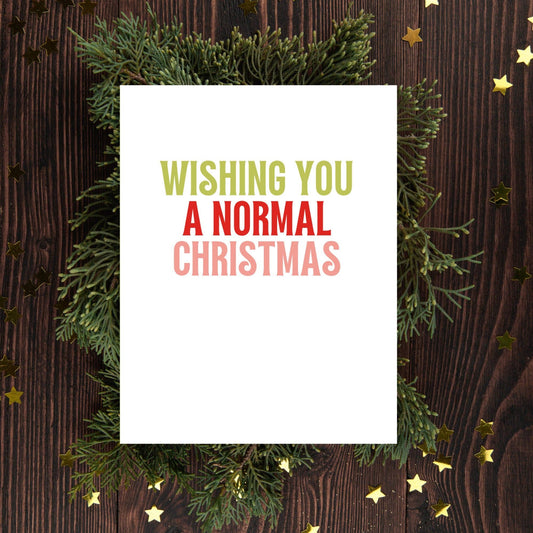 Minimalist Christmas Funny, Simple Xmas Card Cheeky Playful