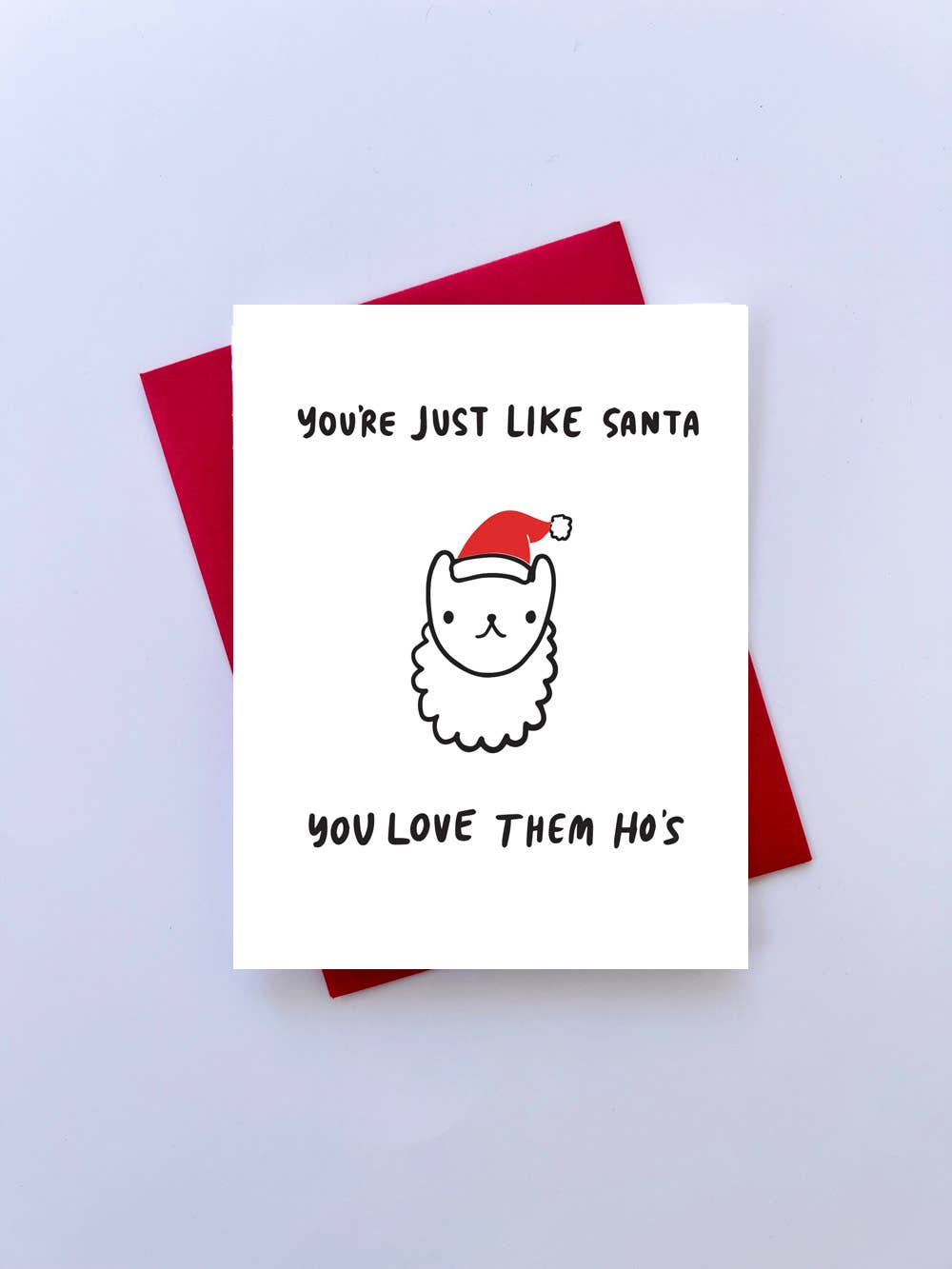 Santa's Hos - letterpress Christmas card