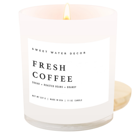Fresh Coffee 11 oz Soy Candle - Home Decor & Gifts
