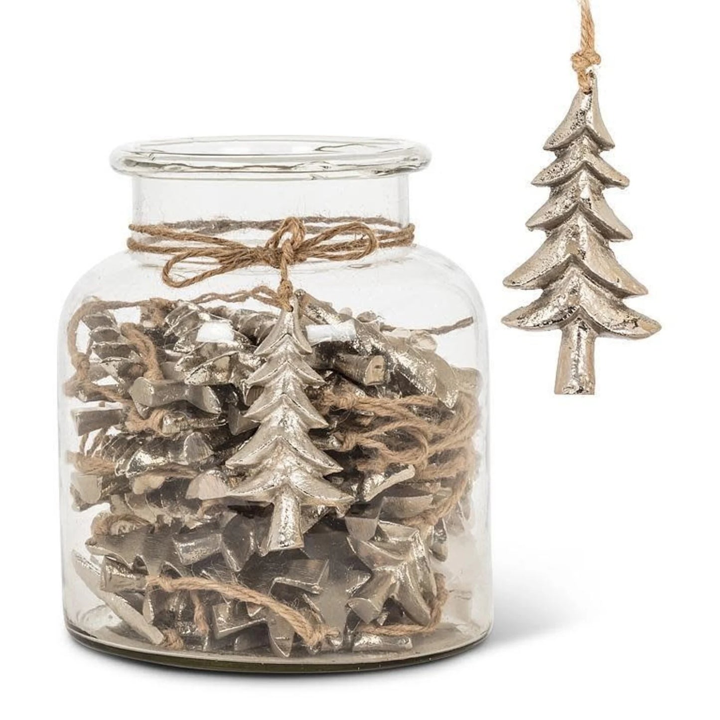 Tree Ornament in Jar Gold 3.5"