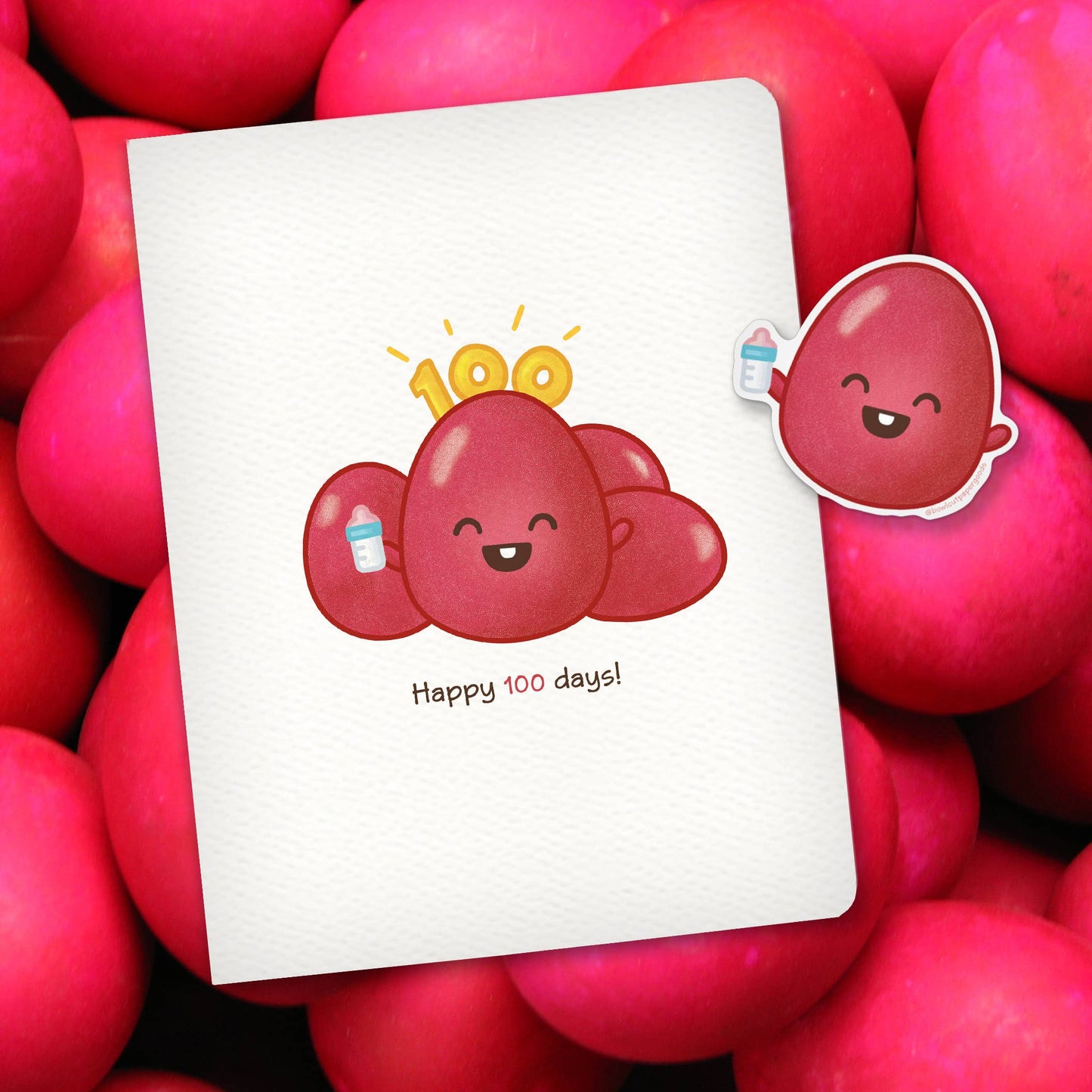 Happy 100 Days! – Red Egg card