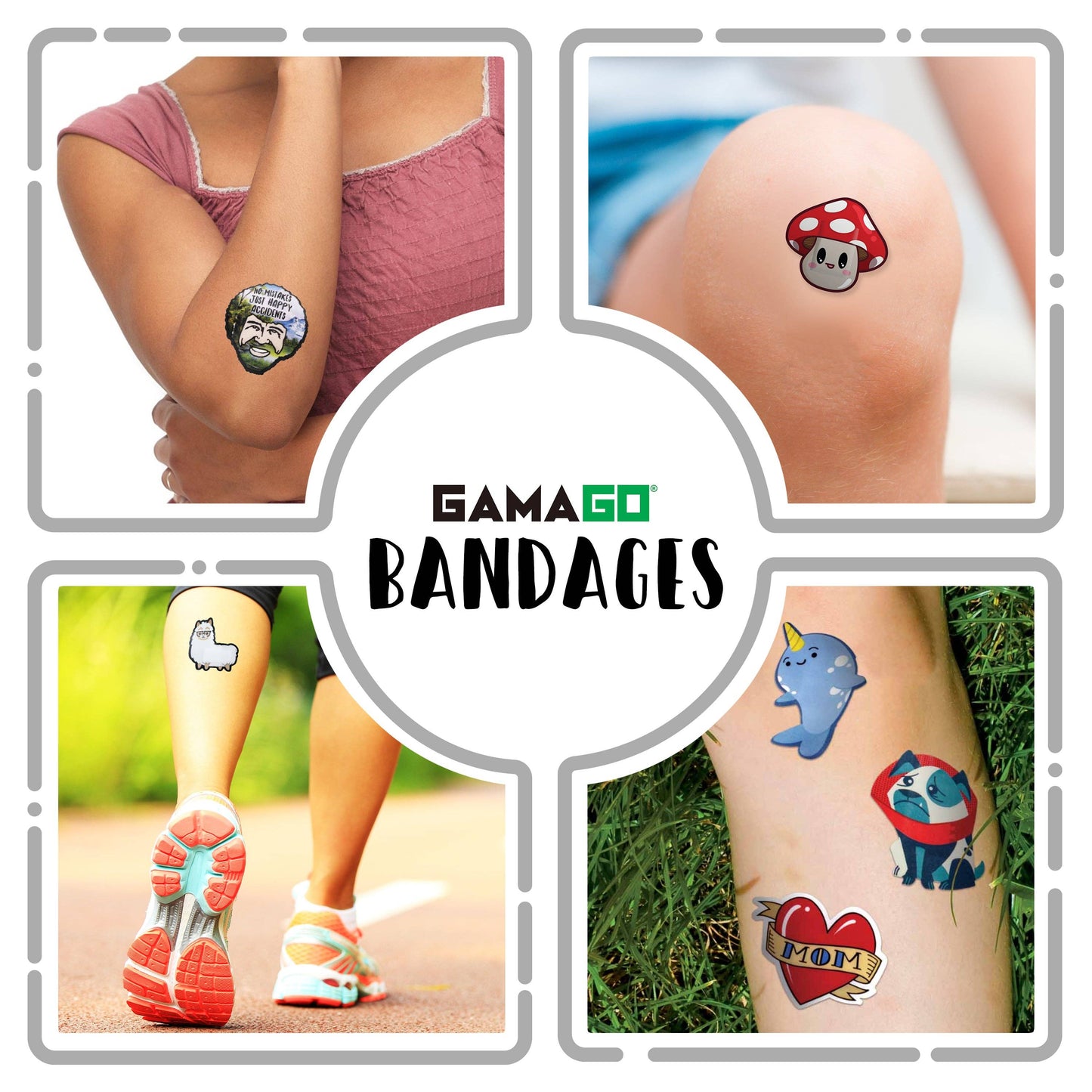 Mushroom Adhesive Bandages