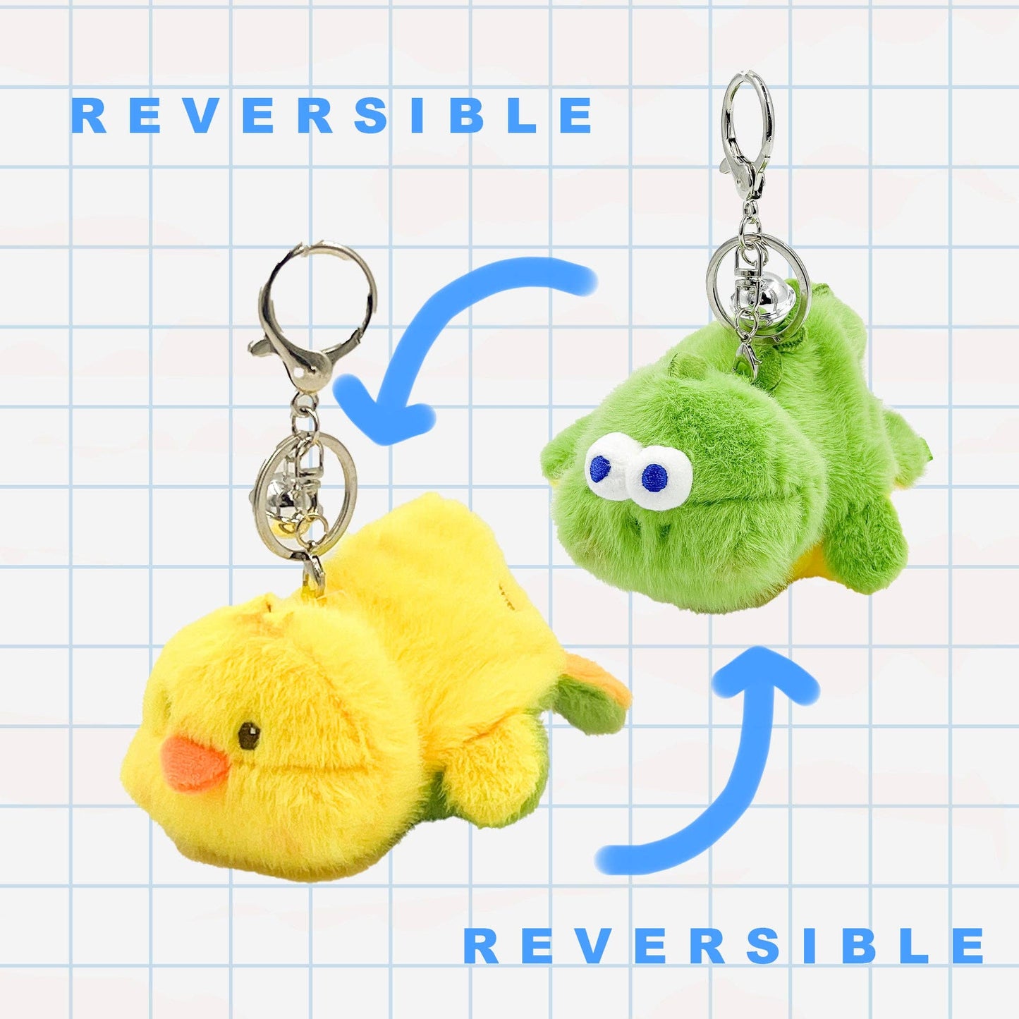 Reversible Me Keychain-Turtle and Chick