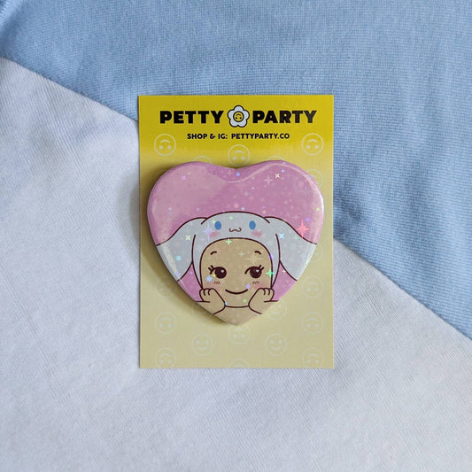 Cinnamoroll Baby Sparkle Heart Button