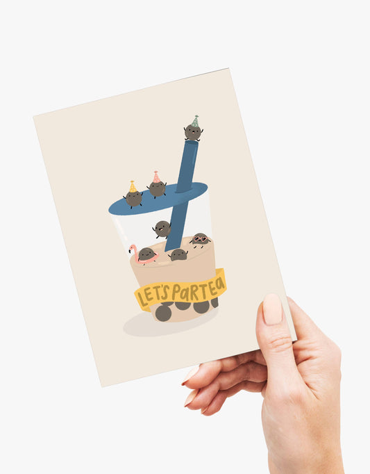 Let's Partea - Birthday Boba Greeting Card