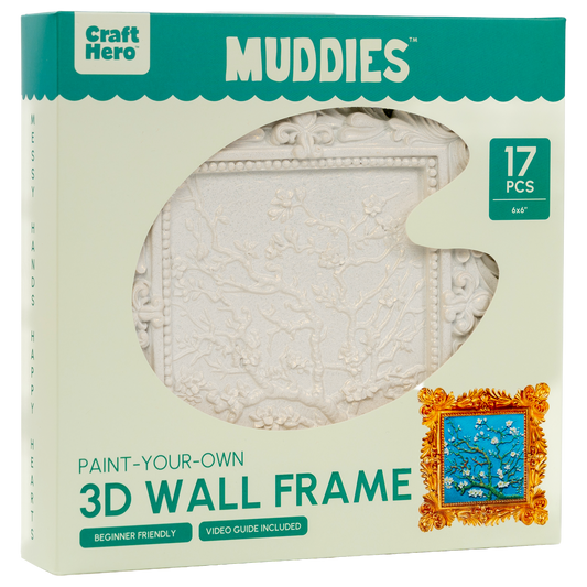 Muddies™ 3D Wall Frame Painting Kit — Almond Blossom