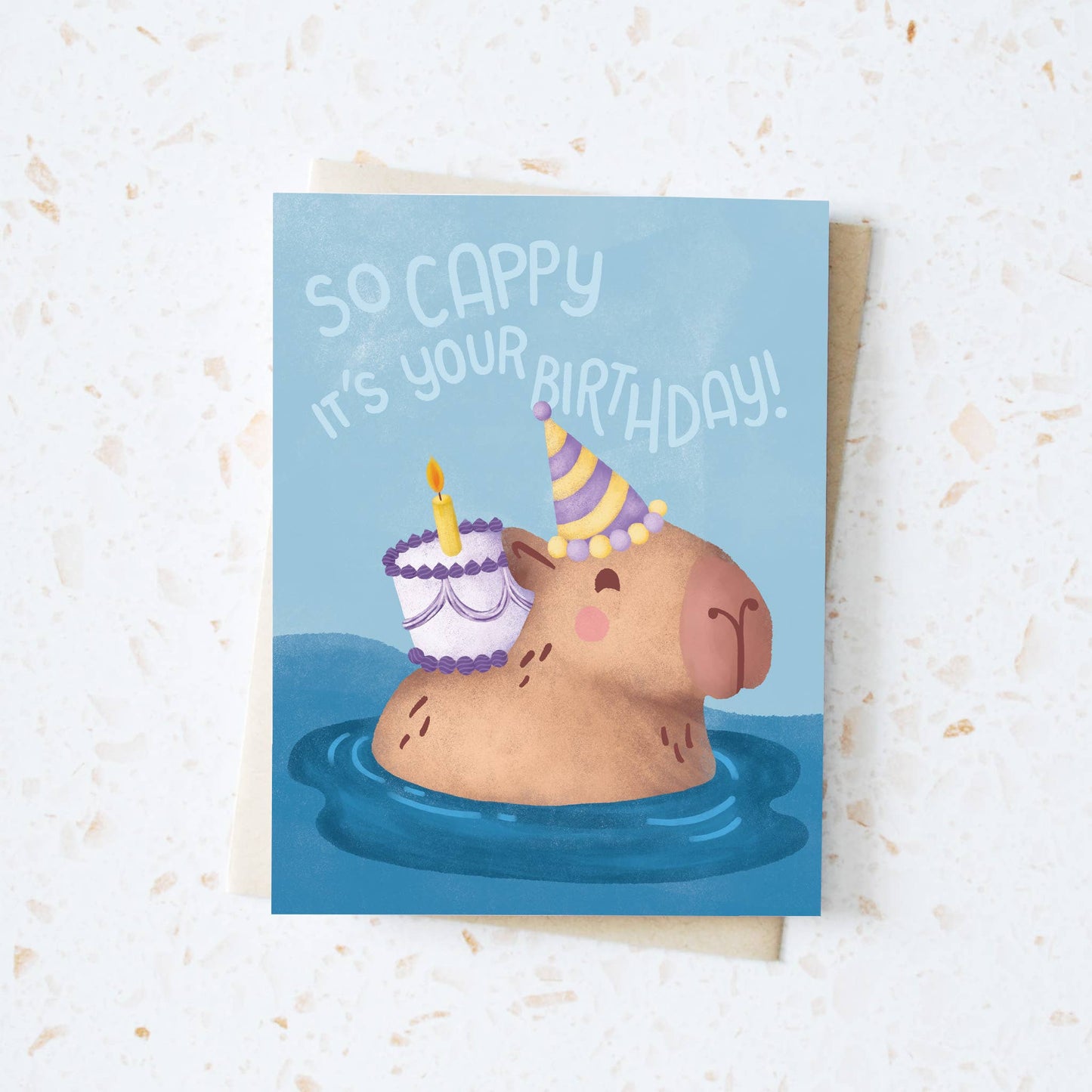Funny Capybara Rodent Birthday Greeting Card