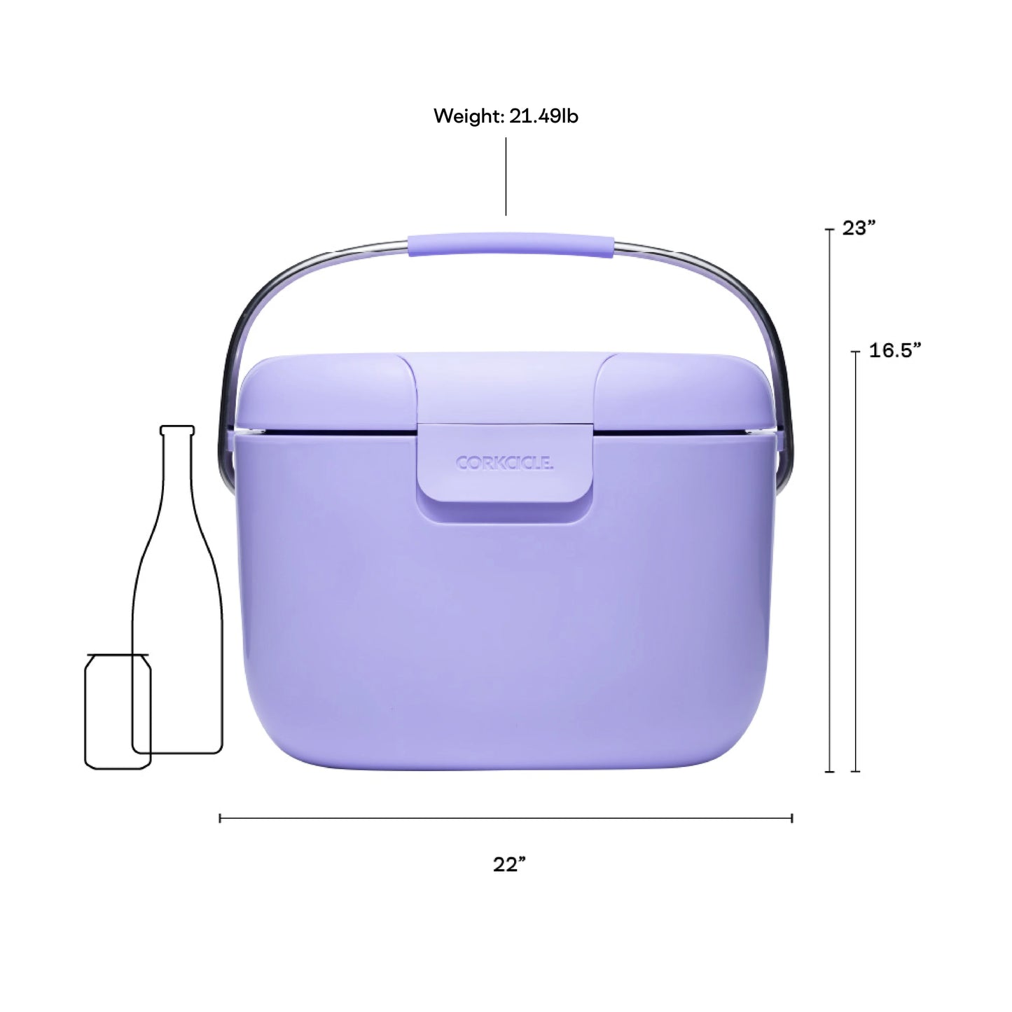 Corkcicle Gloss Lilac - CHILLPOD 25 QUART HARD COOLER