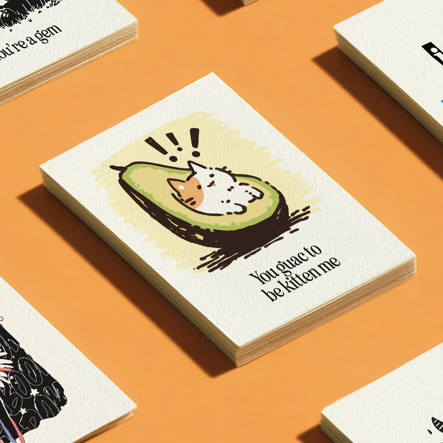 You Guac To Be Kitten Me - A2 Greeting Card
