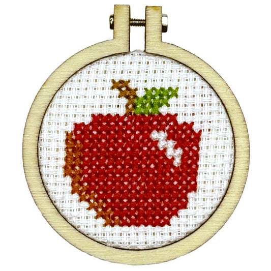 'You're The Apple Of My Eye' Mini Matchbox Cross Stitch Kit