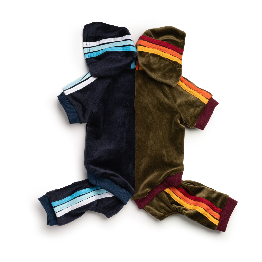 Olive Velour Dog Jogger