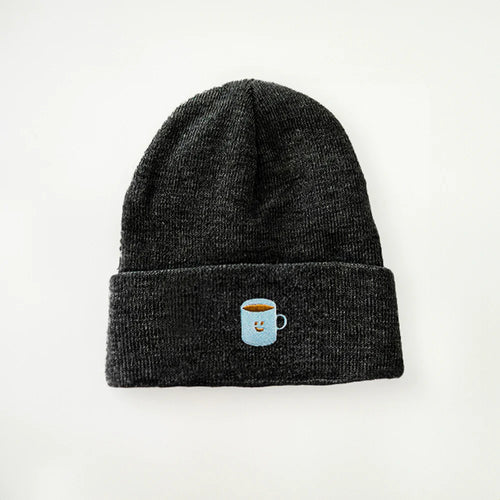 Coffee Cup Beanie | Charcoal Grey - Front & Company: Gift Store