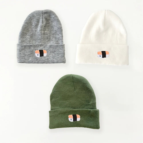 Spam Musubi Beanie | White - Front & Company: Gift Store