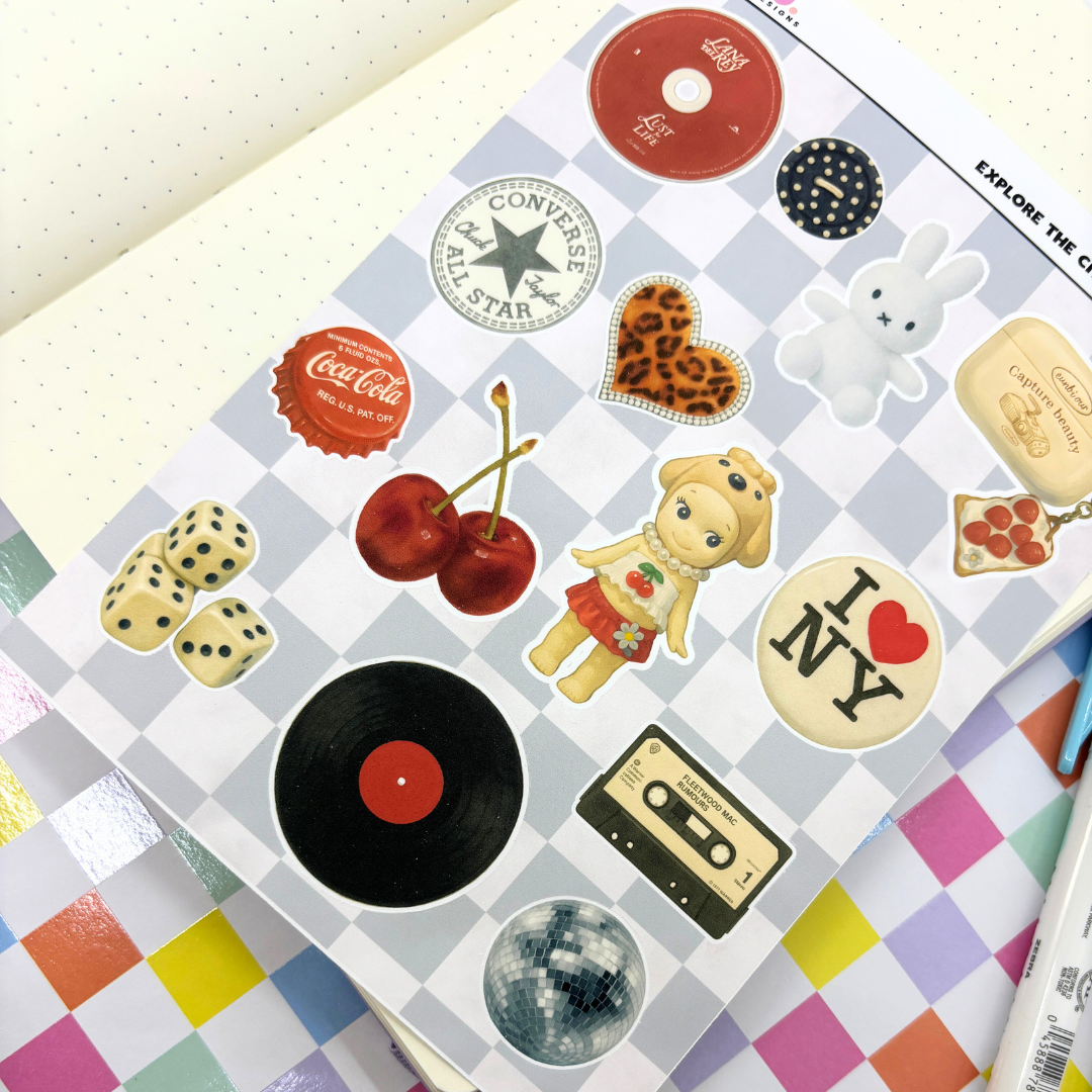 Explore the City| Journal| Junk Journal| Sticker Sheet