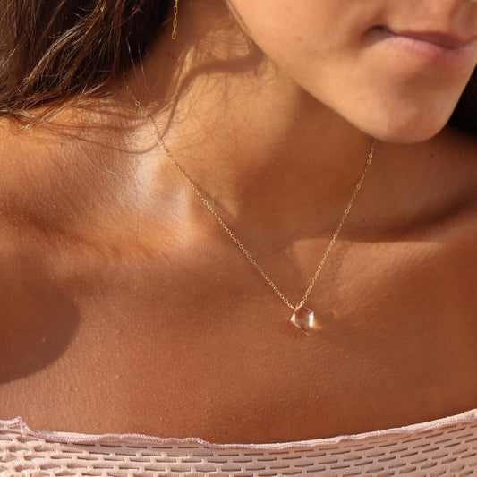 Champagne Quartz Necklace I Valentine's Day Jewelry