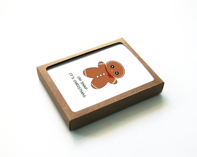 Boxed Set of 5 "Oh Snap It's Christmas" Greeting Cards