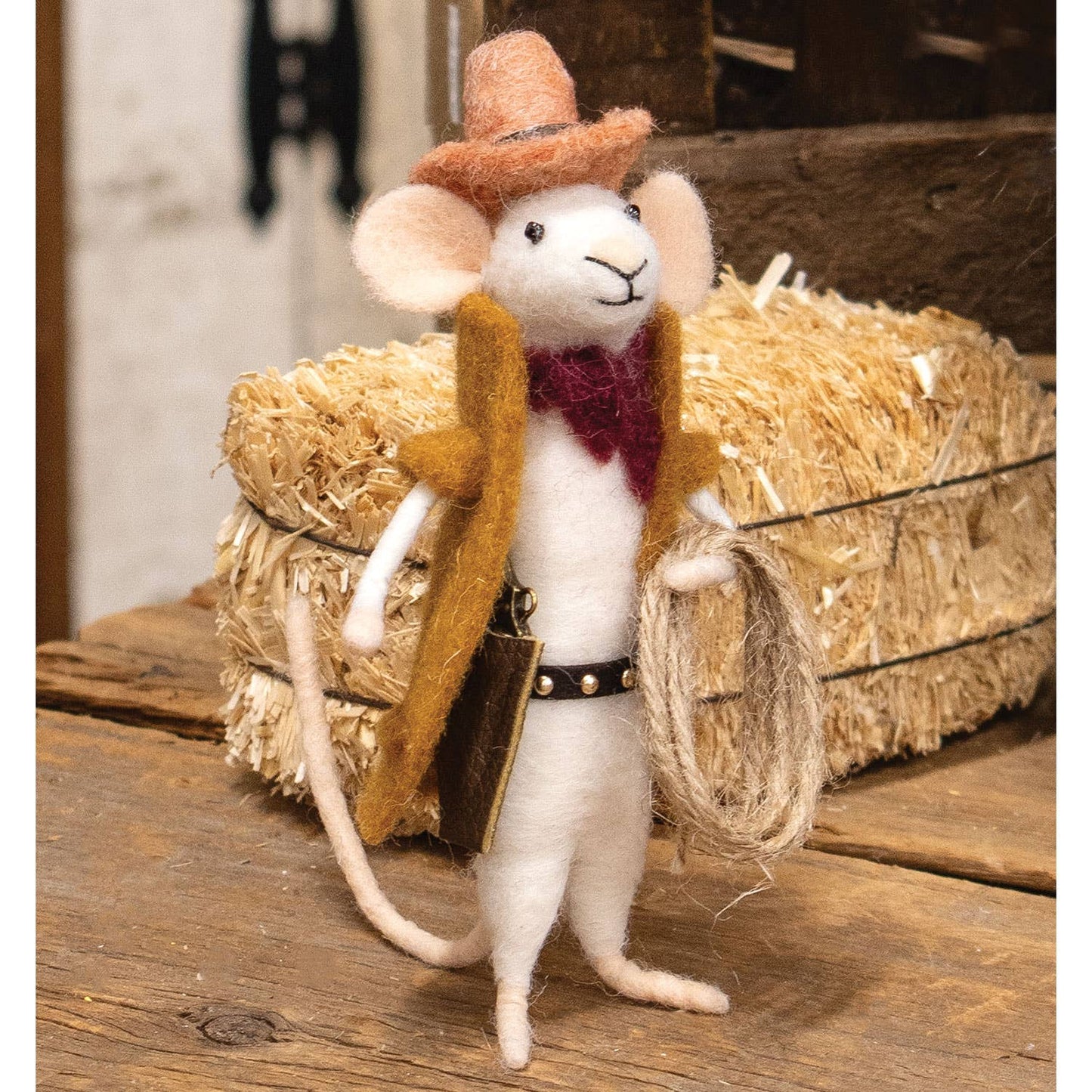 Felt Mouse Ornament: Cowboy Mouse Ornament