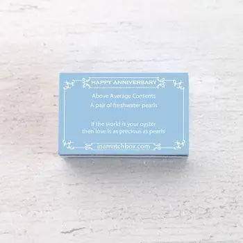 Happy Anniversary Pearls in A Matchbox