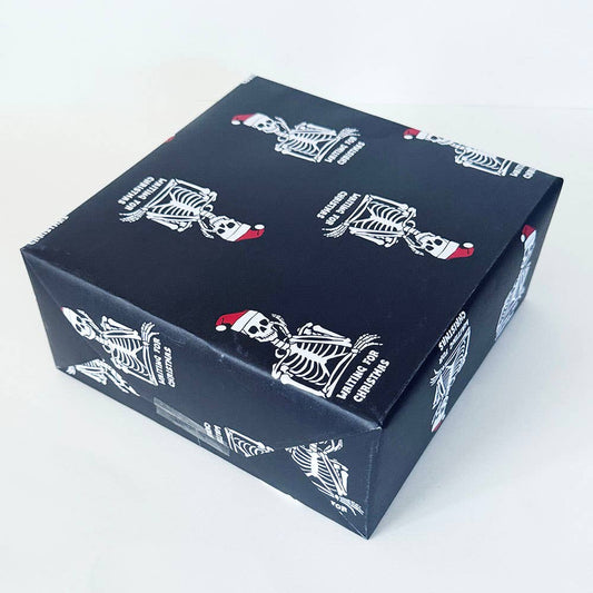 Skeleton Christmas Wrapping Paper - Roll of 3 Sheets