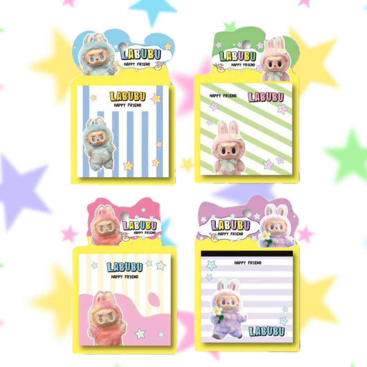 Cute Labubu Cartoon Student Sticky Notes