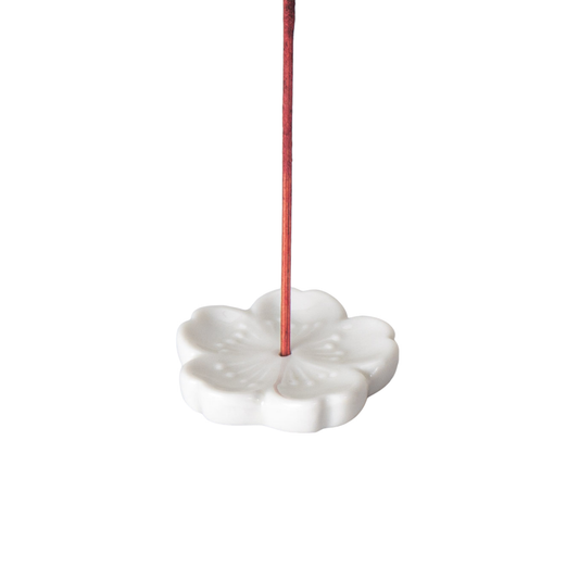 Sakura Cherry Blossom Incense Holder 2 inch White