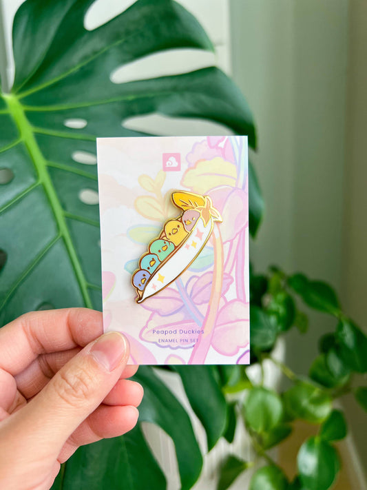 Enamel Pin - Rainbow Peapod Duckie