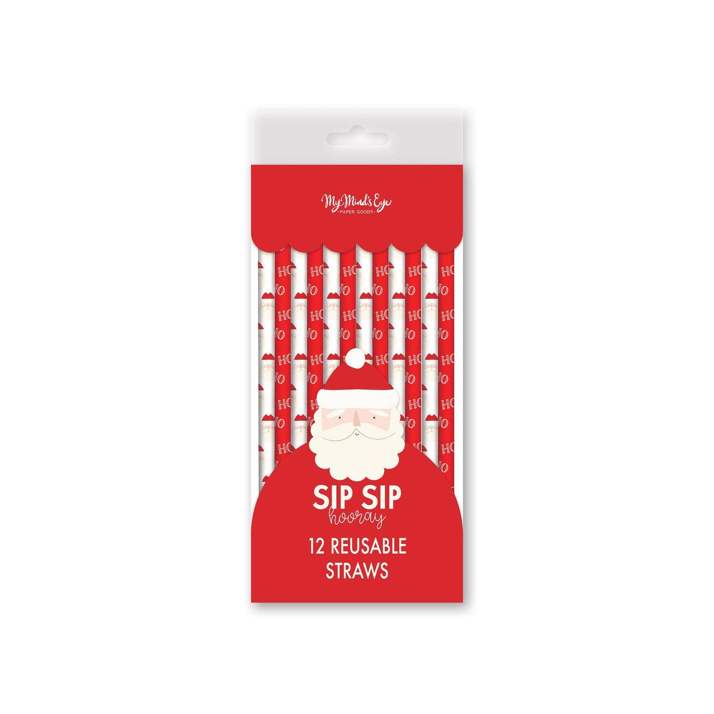 BEC1016 - Believe Santa Reusable Straw Set