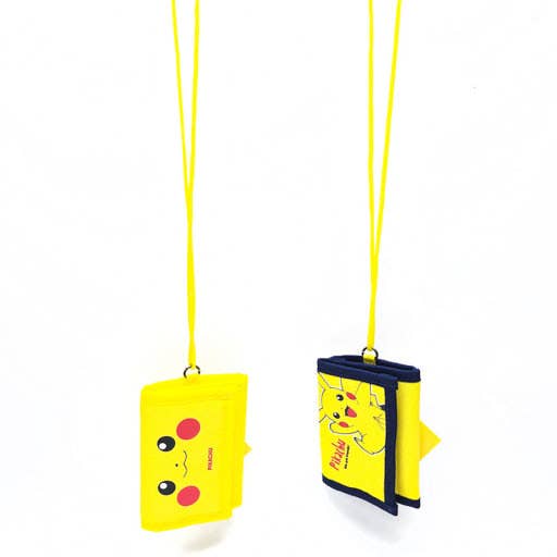 Pokemon Pikachu Velcro Neck Wallet Tri-Fold ID Wallet