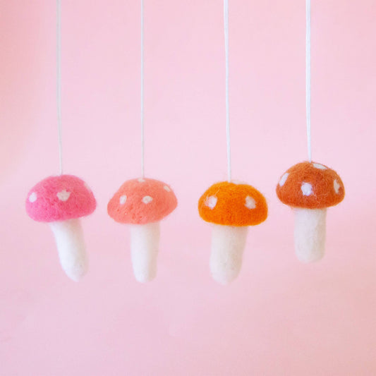 Holiday Mushroom Ornament | Orange