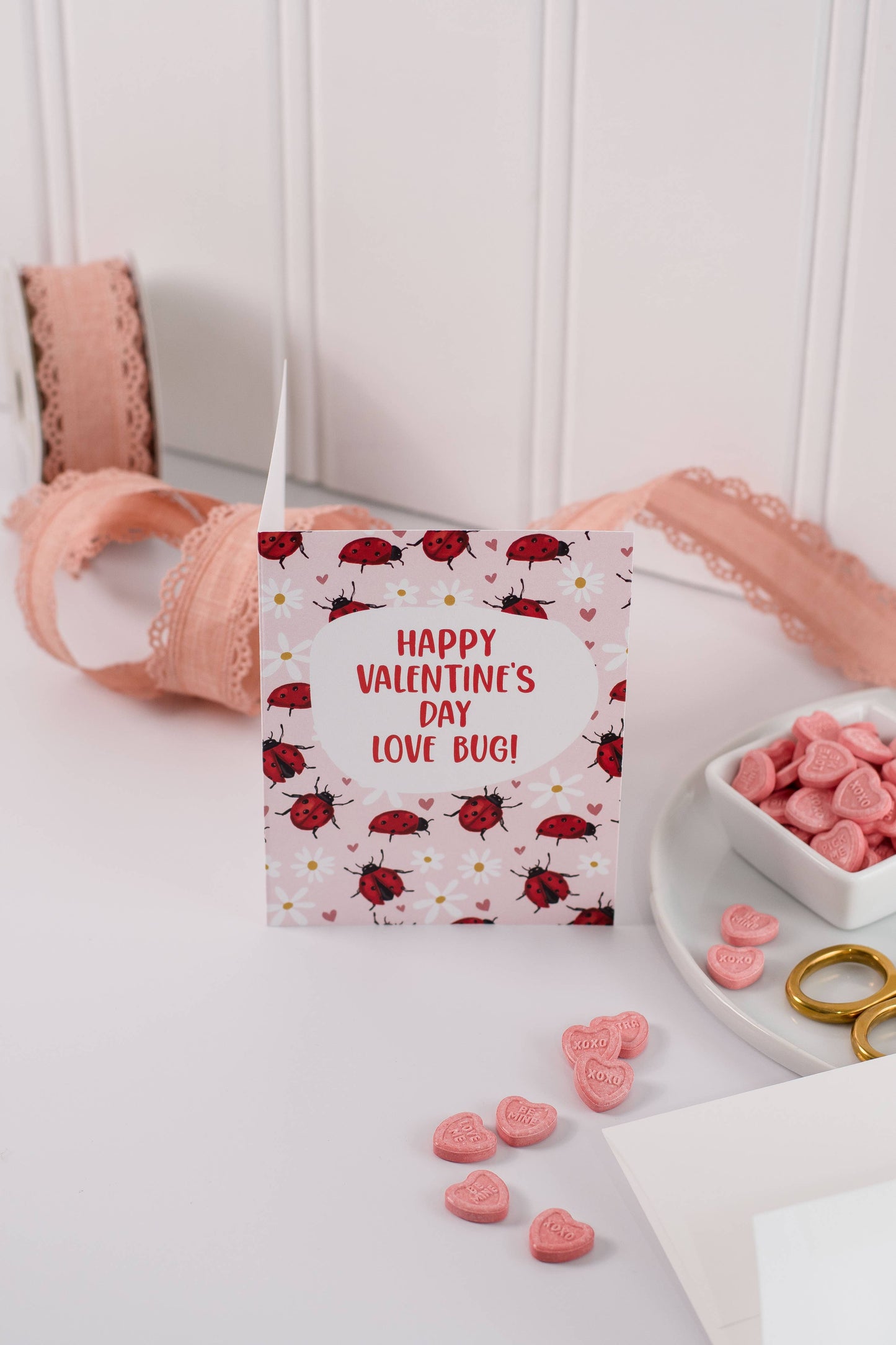 Happy Valentine's Day Love Bug - Greeting Card