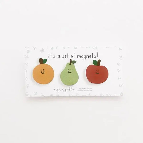 Fruit Wood Magnet Set of 3 - Front & Company: Gift Store