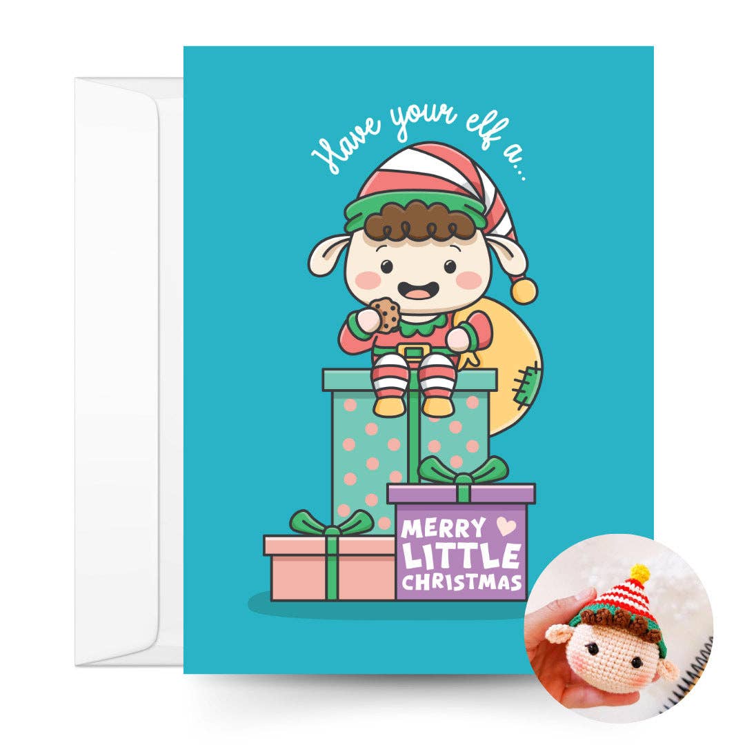 Christmas Card & Elf Crochet Pattern
