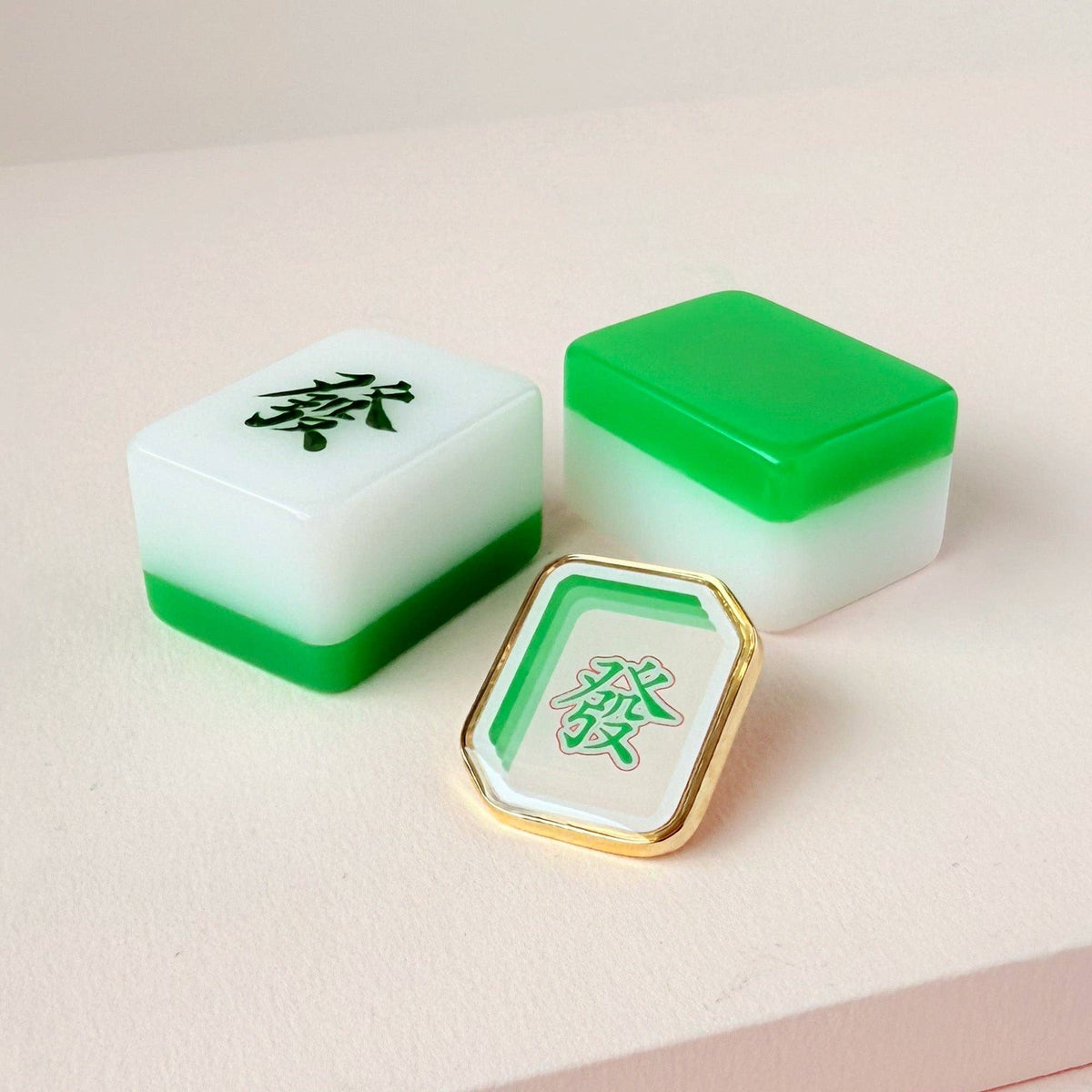 Mahjong fat tile lapel pin