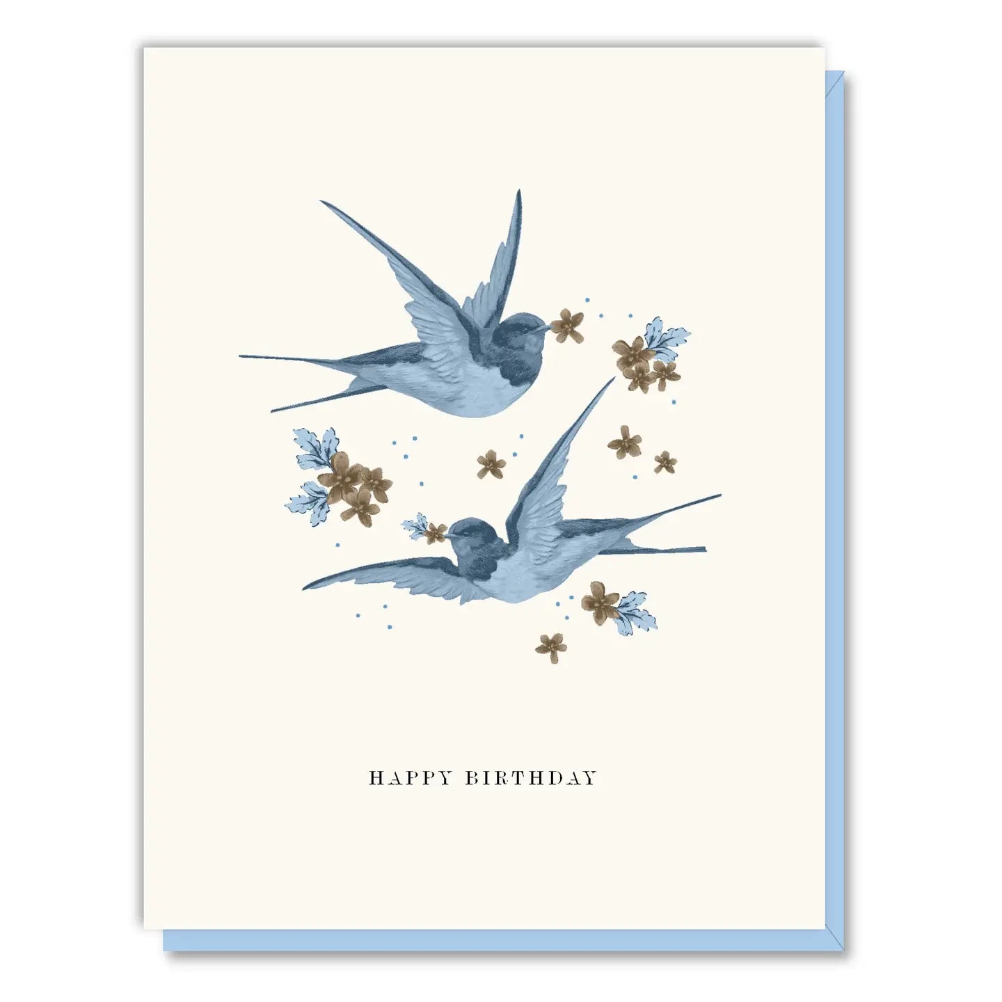 Blue Birds Thank You Card - Box O