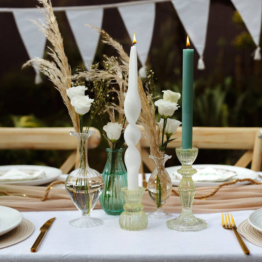 Rainbow Colored Twisted Candles