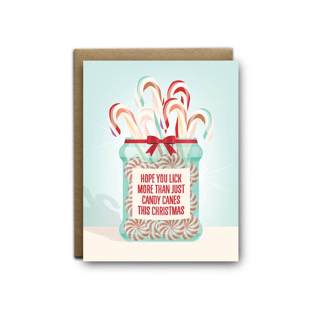 Lick More Than Just Candy Canes Greeting Card