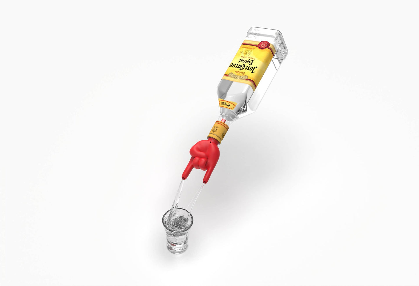 Rock hand silicone spout