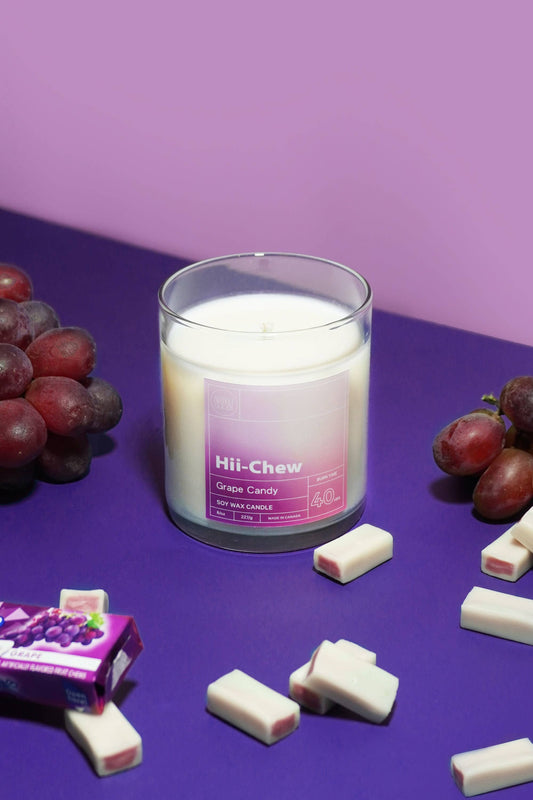 Hii-Chew Grape Candy Soy Wax Candle