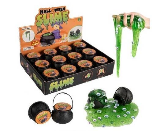 Halloween Cauldron Slime with Mix-in Eyes