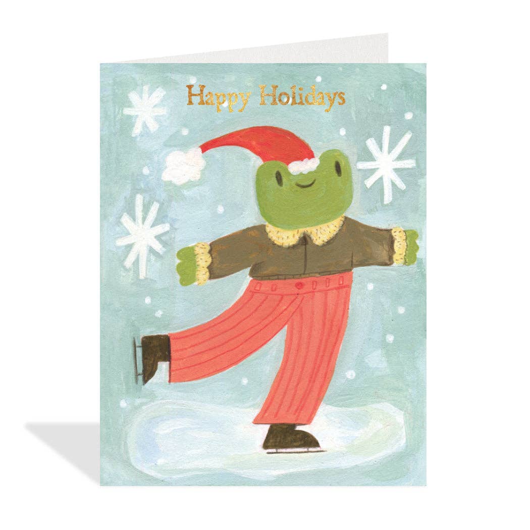 Holiday Frog Greeting Card