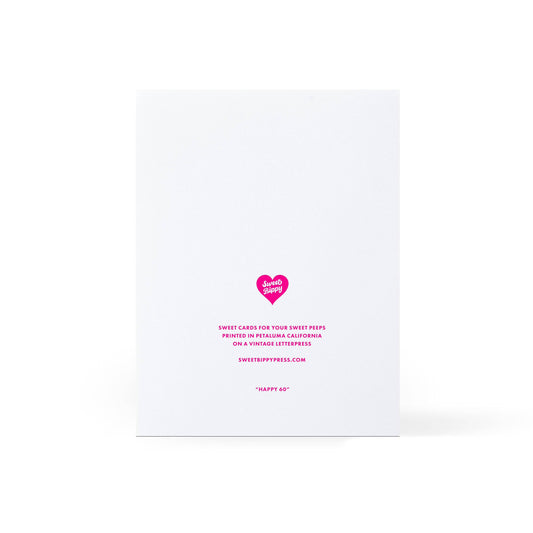 Happy 60 Cake Birthday Card