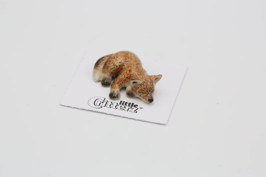 Sly Fox Pup Porcelain Miniature