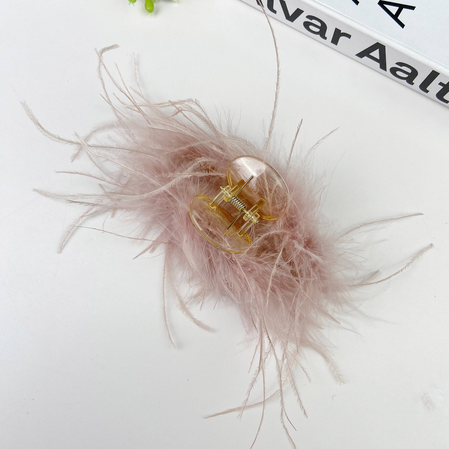 Elegant Ostrich Hair Clip