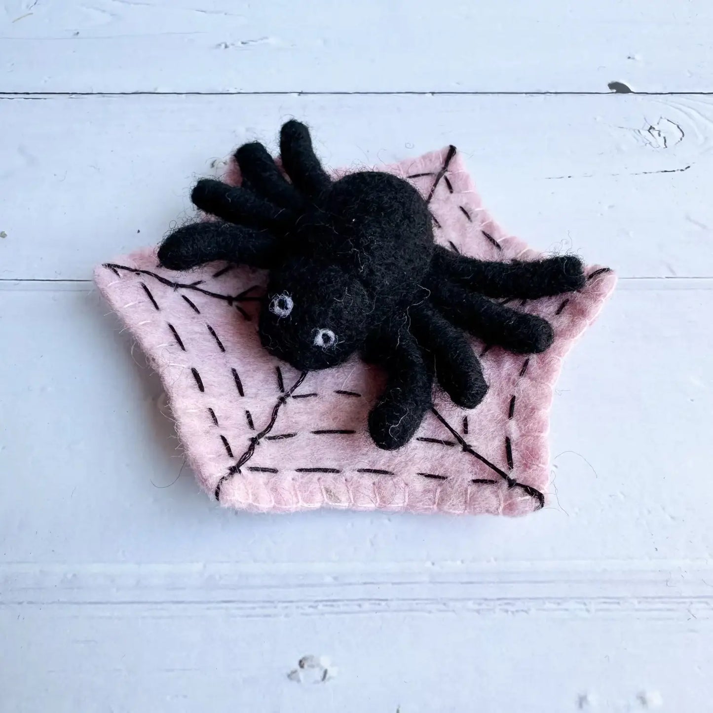 One Black Felt Halloween Spider