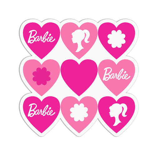 Barbie Pink Hearts Sticker - Front & Company: Gift Store