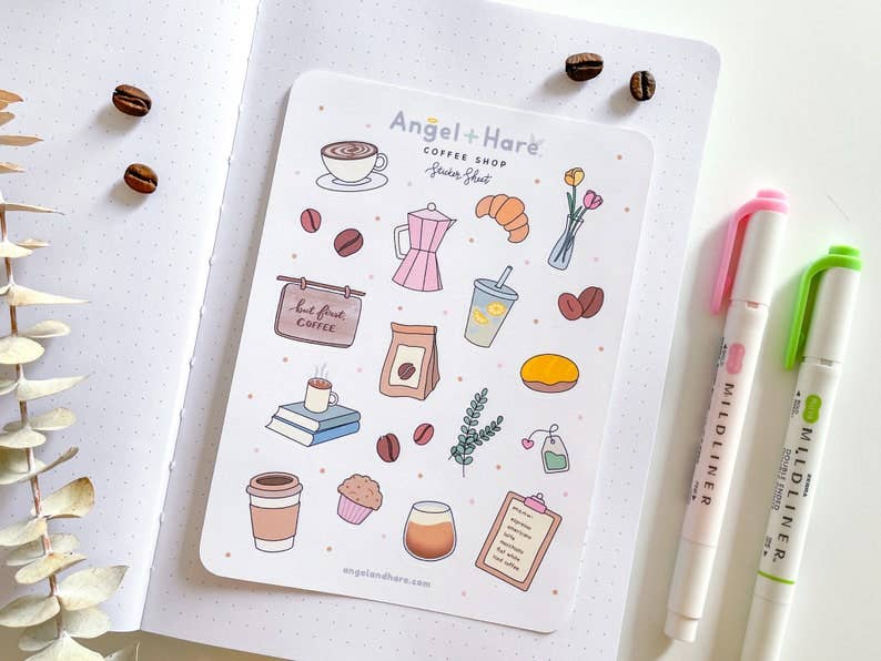 Coffee Shop Sticker Sheet