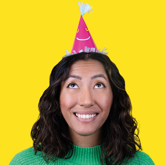 Happy Face Party Hats - 5 Pack | Party Supplies |