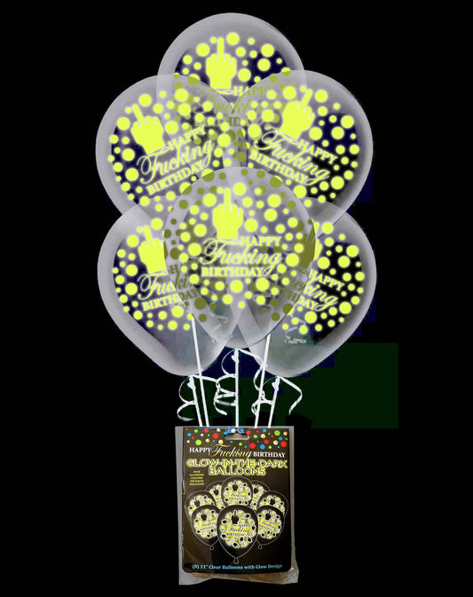 Happy Fucking Birthday Glow in the Dark Balloons